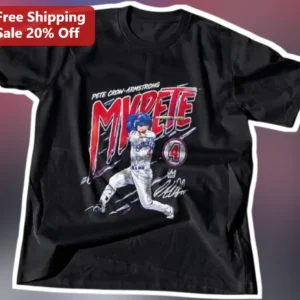 Pete Crow-Armstrong MVPETE Baseball Player Graphic Tee for Cubs Fans available at our Los Angeles warehouse