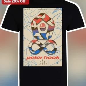 Peter Hook The Light Graphic Tee New Order Joy Division Bassist Band Merch Shirt available at our Los Angeles warehouse