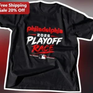 Philadelphia 2026 Playoff Race Tee MLB Fan Gift available at our Los Angeles warehouse