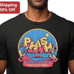 PHISH Tee Vintage Retro Concert Logo Graphic T-Shirt for Men Women Music Fans available at our Los Angeles warehouse