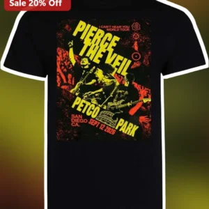 Pierce The Veil I Can't Hear You World Tour Graphic Tee available at our Los Angeles warehouse