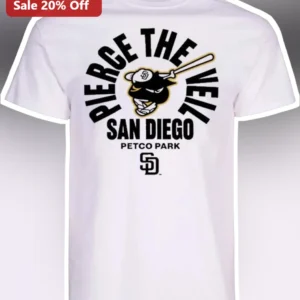 Pierce The Veil San Diego Petco Park I Can't Hear You World Tour Finale Graphic Tee available at our Los Angeles warehouse