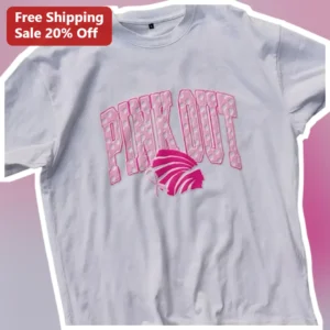 Pink Out Breast Cancer Awareness Tee Pink Ribbon Charity Walk Gift available at our Los Angeles warehouse