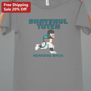 Pixel Art Football Player Tee Retro 8-Bit Gamer Sports Gift for Men Women available at our Los Angeles warehouse