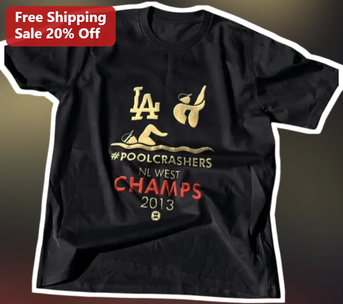 #POOLCRASHERS NL WEST CHAMPS 2013 Tee Vintage Retro Baseball Fan Shirt available at our Los Angeles warehouse