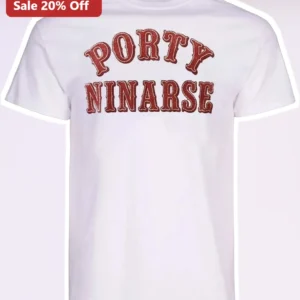 Porty Ninarse Vintage Distressed Graphic Tee Unisex Funny Meme Shirt available at our Los Angeles warehouse
