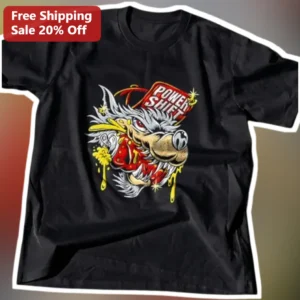 Power Shift Tee Graphic Dog Streetwear Shirt for Men Women available at our Los Angeles warehouse