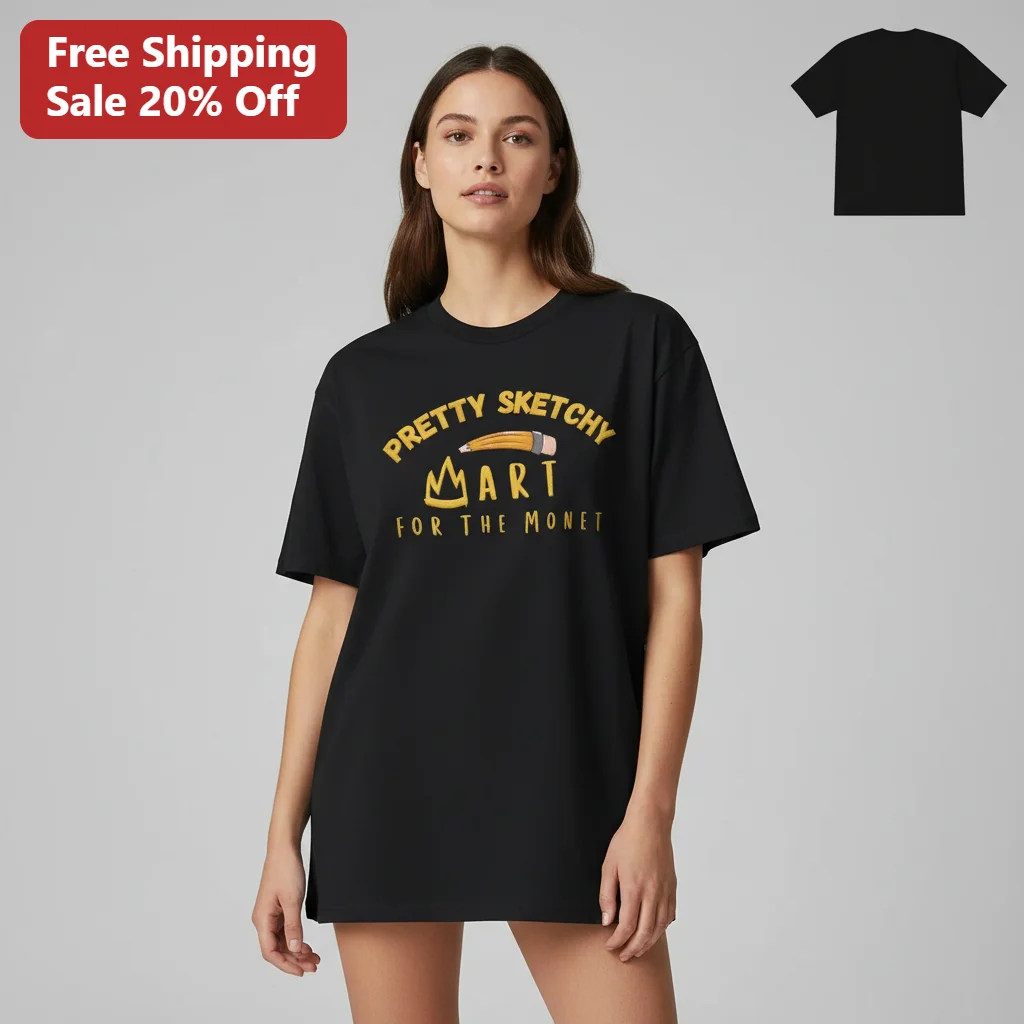 Pretty Sketchy Art for the Monet Tee, Funny Claude Monet Art — Los Angeles Pretty Sketchy Art for the Monet Tee, Funny Claude Monet Art Pun Shirt, Gift for Artists and Art Tea available at our Los Angeles warehouse