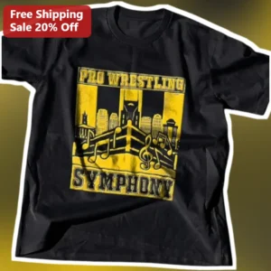 Pro Wrestling Symphony Nashville Skyline Vintage Graphic Tee available at our Los Angeles warehouse