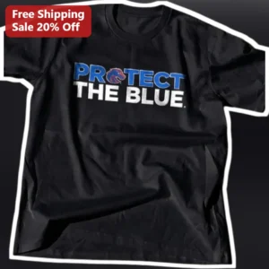 Protect The Blue Police Support Graphic Tee For Law Enforcement Officers available at our Los Angeles warehouse