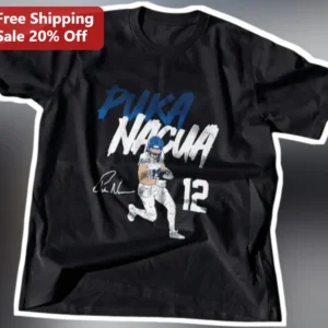 Puka Nacua Tee Los Angeles Rams Football Player Graphic Shirt for Men Women NFL Fans available at our Los Angeles warehouse