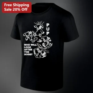 PUP Who Will Look After The Dogs Tee Canadian Punk Rock Band Album Art Graphic Shirt Gift for Fans a available at our Los Angeles warehouse