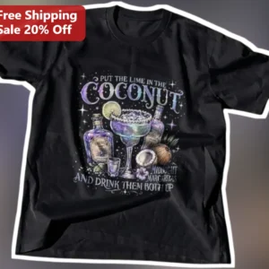 Put The Lime In The Coconut And Drink Them Both Up Galaxy Cocktail Graphic Tee Funny Novelty Song Ly available at our Los Angeles warehouse