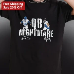 QB Nightmare Vintage Distressed Football Graphic Tee for Men Women available at our Los Angeles warehouse
