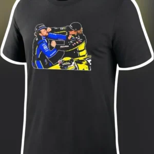 Racing Drivers Confrontation Graphic Tee Motorsport Rivalry Shirt for NASCAR Fans available at our Los Angeles warehouse