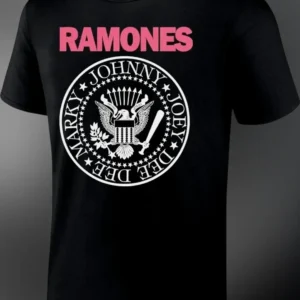 Ramones Vintage Punk Rock Logo Graphic Tee for Men Women available at our Los Angeles warehouse