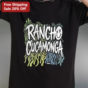 Rancho Cucamonga California Retro Distressed Graphic Tee available at our Los Angeles warehouse