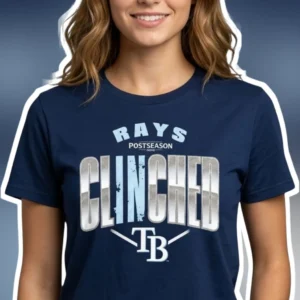 Rays Postseason Clinched TB Tee Tampa Bay Rays Playoff Shirt First To Punch Ticket Fan Apparel available at our Los Angeles warehouse
