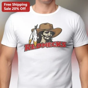 Rednecks Cartoon Cowboy Mascot Graphic Tee Funny Hillbilly Pride Shirt for Men Women available at our Los Angeles warehouse
