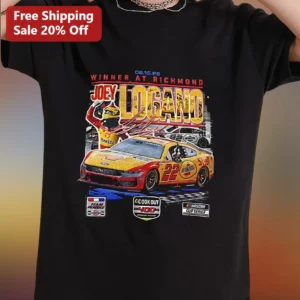 Richmond Winner Cook Out Joey Logano NASCAR Tee available at our Los Angeles warehouse