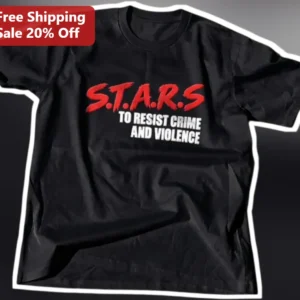 S.T.A.R.S To Resist Crime And Violence Tee Resident Evil Gaming Graphic Shirt available at our Los Angeles warehouse
