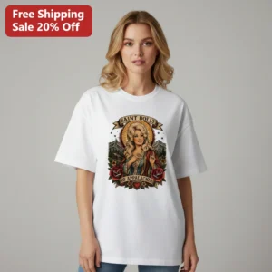 Saint Dolly of Appalachia Tee, Dolly Parton Country Music Icon Graphic Tee Gift for Fans available at our Los Angeles warehouse