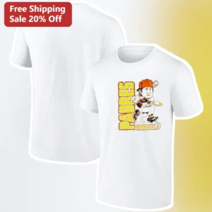 San Diego Padres Vintage Baseball Caricature Graphic Tee available at our Los Angeles warehouse