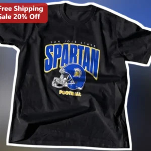 San Jose State Spartan Football Tee Game Day Fan Apparel for Students Alumni available at our Los Angeles warehouse