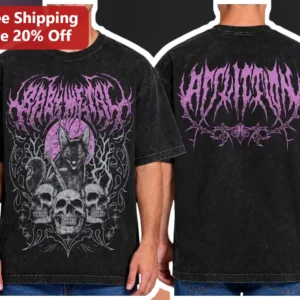 SATANIMAL Tee Dark Humor Fox Skull Graphic Shirt Gothic Metal Streetwear Unisex available at our Los Angeles warehouse
