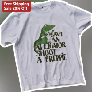 Save An Alligator Shoot A Preppie Vintage Book Graphic Tee available at our Los Angeles warehouse