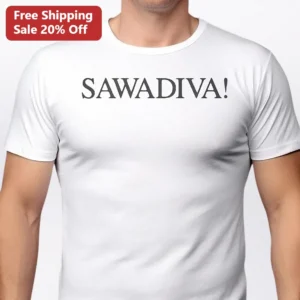 Sawadiva! Graphic Tee Thailand Travel Souvenir Shirt for Men Women available at our Los Angeles warehouse