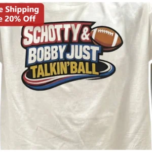 Schotty Bobby Just Talkin' Ball Graphic Tee for NFL Fans available at our Los Angeles warehouse