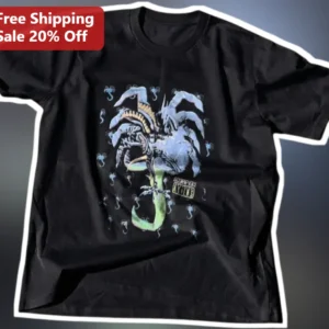 Scorpion Aliens Glitch Art Tee Surreal Insect Design Unisex Graphic T-Shirt available at our Los Angeles warehouse