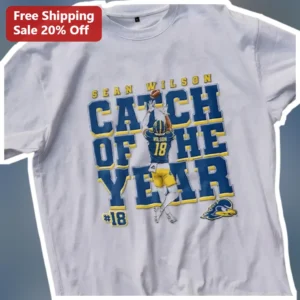 Sean Wilson Catch of the Year Tee Delaware Blue Hens Wide Receiver Gift available at our Los Angeles warehouse