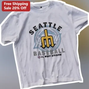 Seattle Baseball AL West Division Tee Funny Mariners Fan Graphic Shirt available at our Los Angeles warehouse