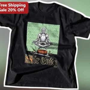 Serenity Medieval Knight Zen Warrior Graphic Tee Funny Fantasy Gift available at our Los Angeles warehouse