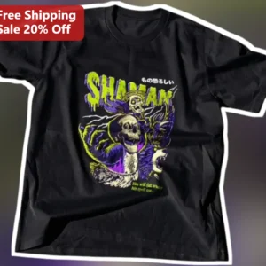 SHAMAN Japanese Horror Skull Graphic Tee available at our Los Angeles warehouse