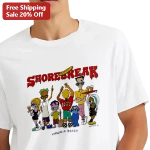 Shorebreak Virginia Beach Graphic Tee Surf Culture Souvenir Shirt available at our Los Angeles warehouse