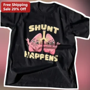 Shunt Happens Tee Hydrocephalus Awareness Light Blue Ribbon Gift available at our Los Angeles warehouse