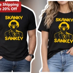 Skanky Sankey Tee Funny YouTube Comedian Caricature Gift for Men available at our Los Angeles warehouse