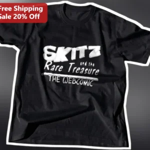 SKITZ and the Rare Treasure Webcomic Tee SkitZ R. Clark Graphic Shirt available at our Los Angeles warehouse