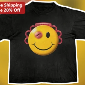 Smiley Face Hair Curlers Graphic Tee Retro Beauty Salon Gift for Women available at our Los Angeles warehouse