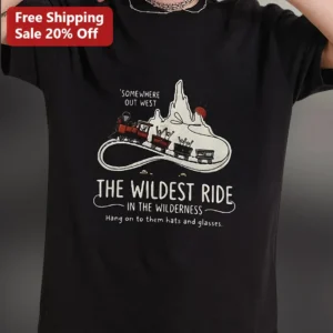 Somewhere Out West Wildest Ride In The Wilderness Graphic Tee Vintage Western Adventure Shirt available at our Los Angeles warehouse