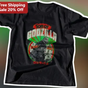 Son of Godzilla Minilla Vintage Distressed Graphic Tee Kaiju Monster Shirt available at our Los Angeles warehouse