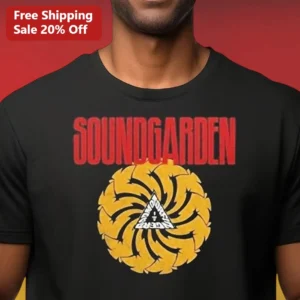 Soundgarden Vintage Band Logo Graphic Tee for Men Grunge Rock Merch available at our Los Angeles warehouse