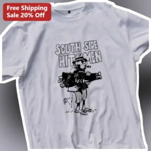 South Side Hitmen Tee 1977 Chicago White Sox Retro Baseball Graphic Shirt available at our Los Angeles warehouse