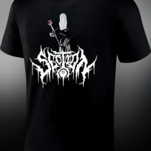 Spectral Heavy Metal Skull Staff Graphic Tee for Men Women available at our Los Angeles warehouse
