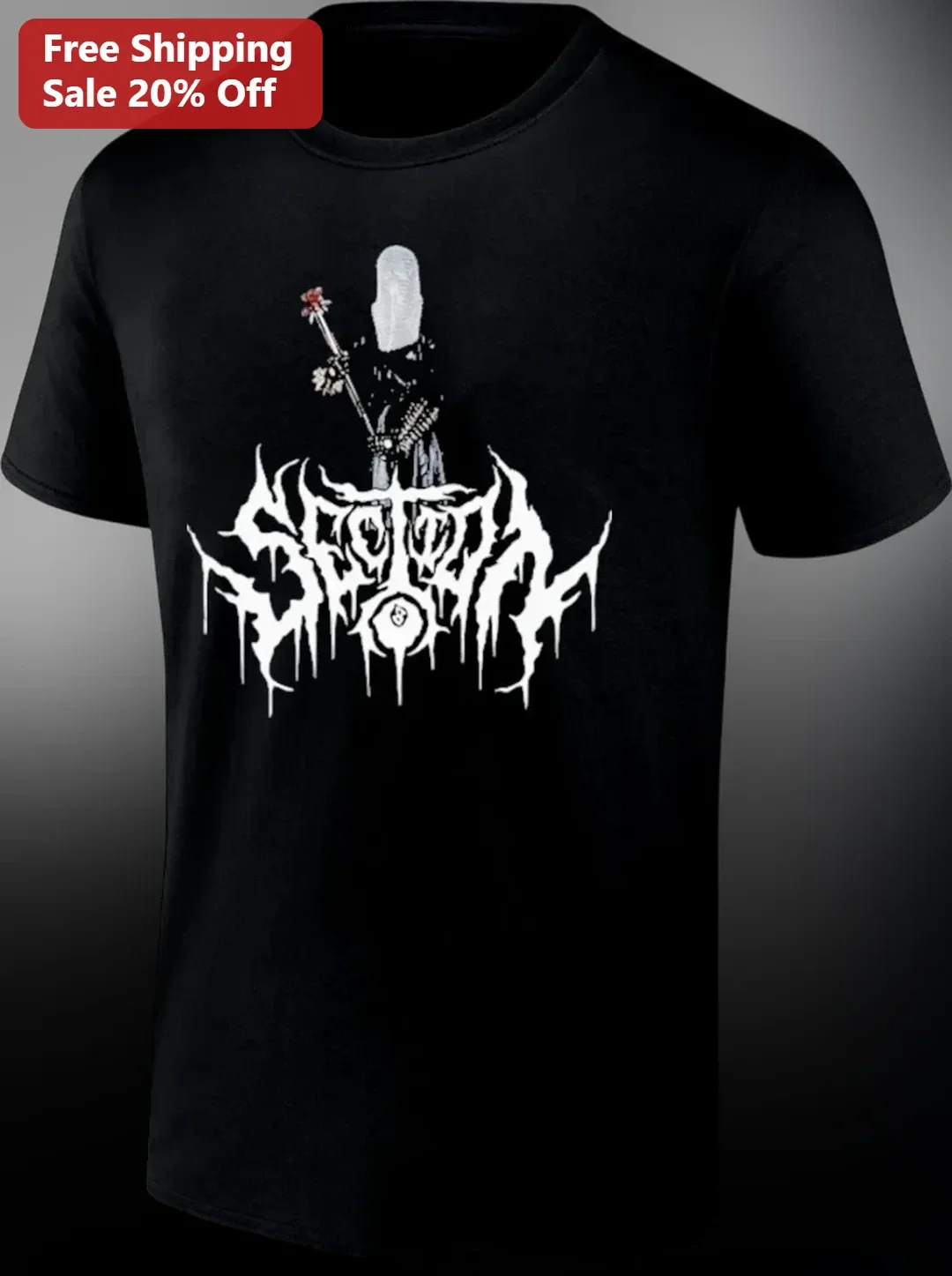 Spectral Heavy Metal Skull Staff Graphic Tee for Men Women — Los Angeles Spectral Heavy Metal Skull Staff Graphic Tee for Men Women available at our Los Angeles warehouse