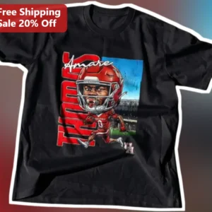 SPEED Tee Football Player Caricature Graphic Shirt for Athletes and Fans available at our Los Angeles warehouse
