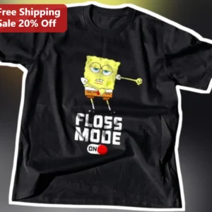 SpongeBob SquarePants Floss Mode On Graphic Tee available at our Los Angeles warehouse